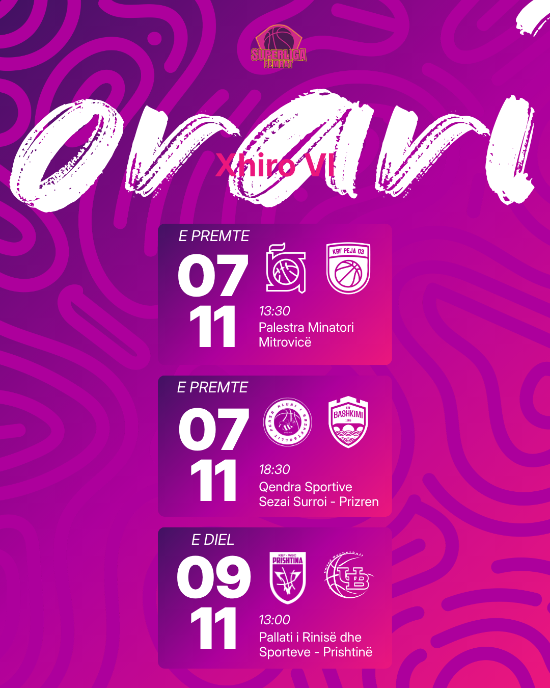 Xhiroja e gjashtë e Superligës së Femrave sjell rivalitete të zjarrta këtë fundjavë